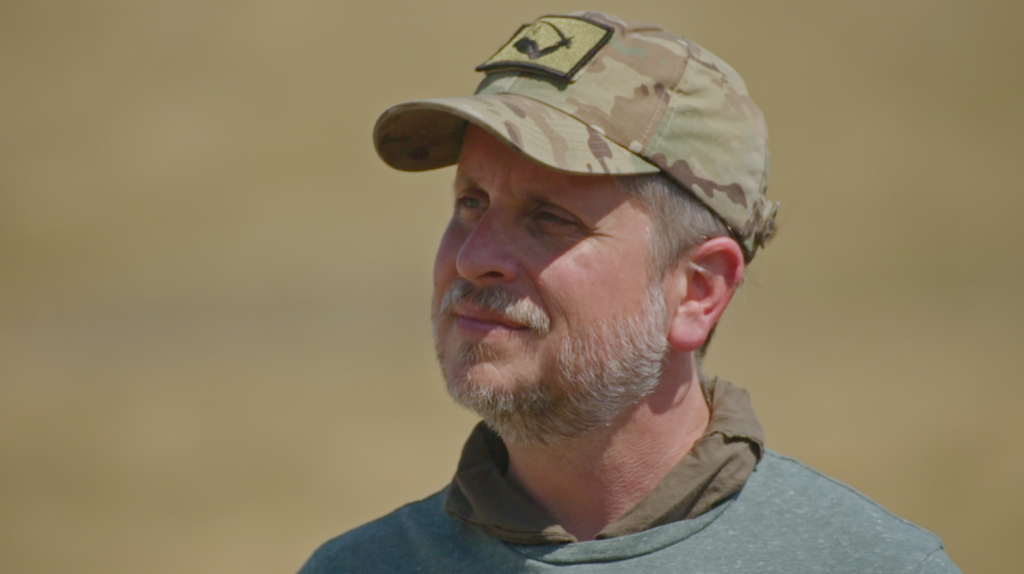 Paul on the set of History Channel's Mountain Men: Ultimate Marksman
